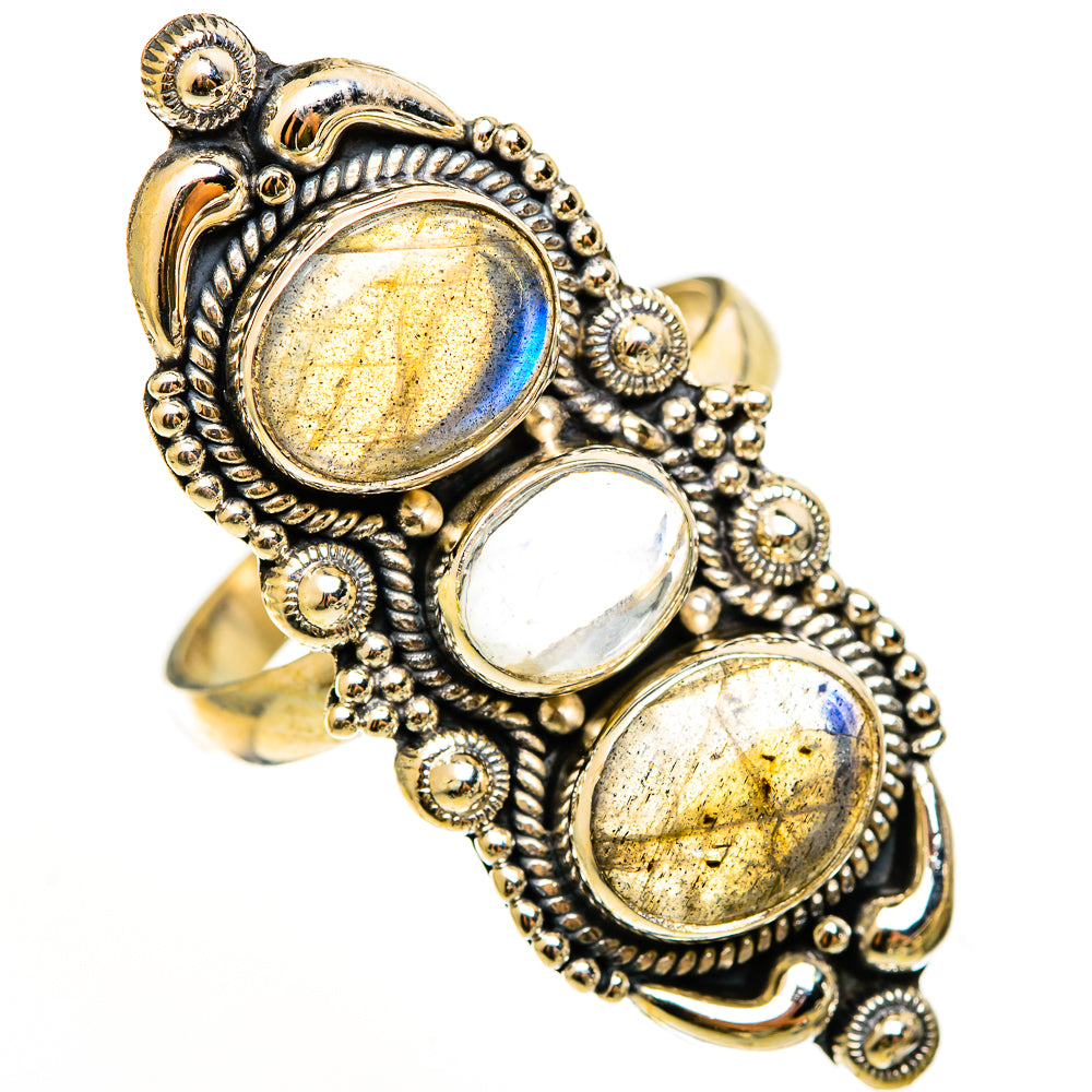 Labradorite Rings handcrafted by Ana Silver Co - RING112401 - Photo 2