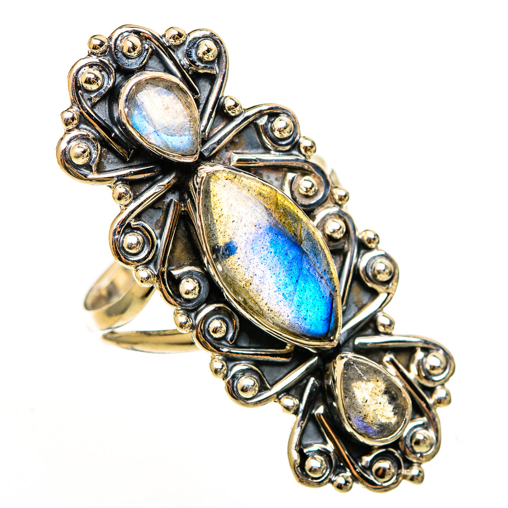 Labradorite Rings handcrafted by Ana Silver Co - RING112404 - Photo 2