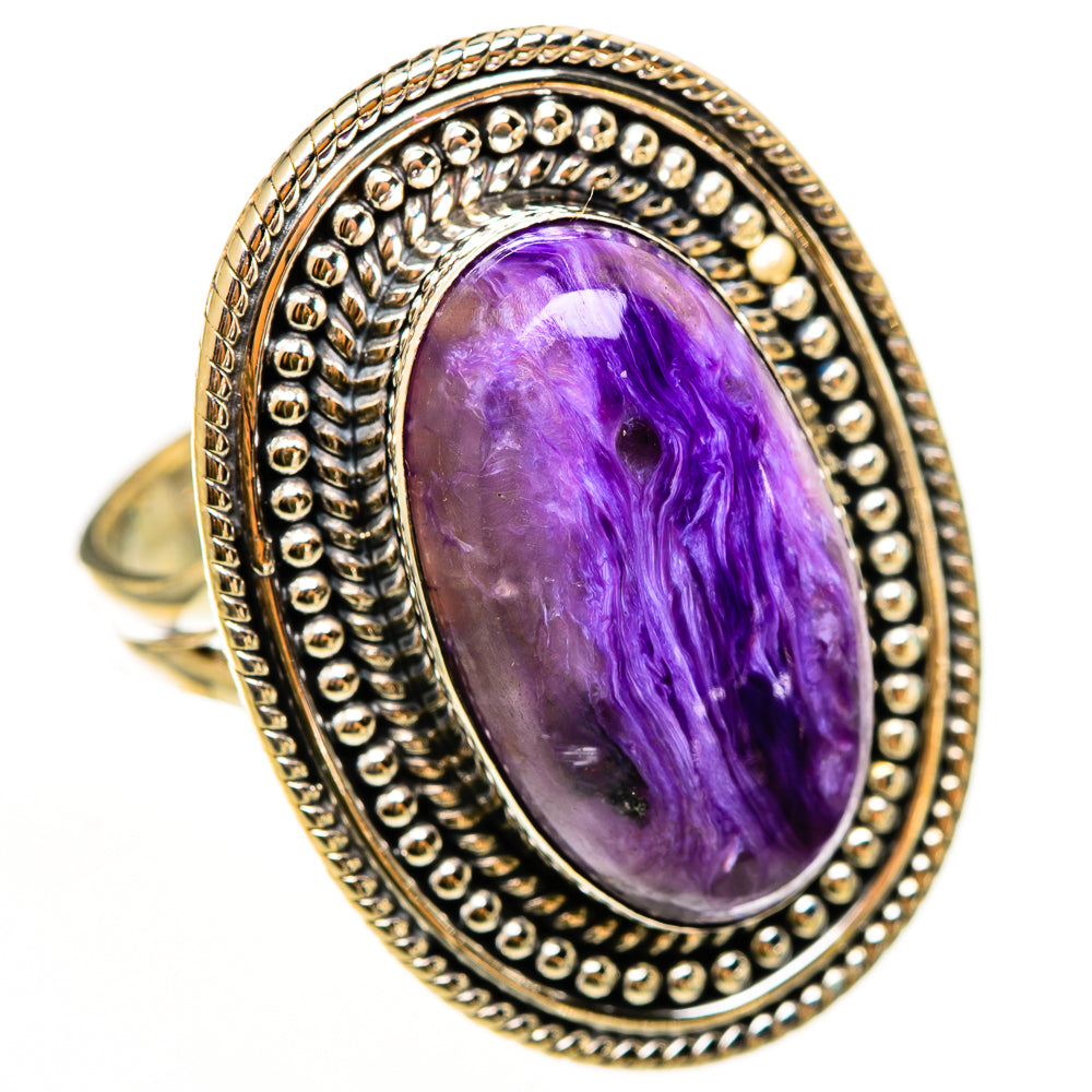 Charoite Rings handcrafted by Ana Silver Co - RING112422 - Photo 2