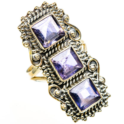 Violet Spinel Rings handcrafted by Ana Silver Co - RING112423 - Photo 2