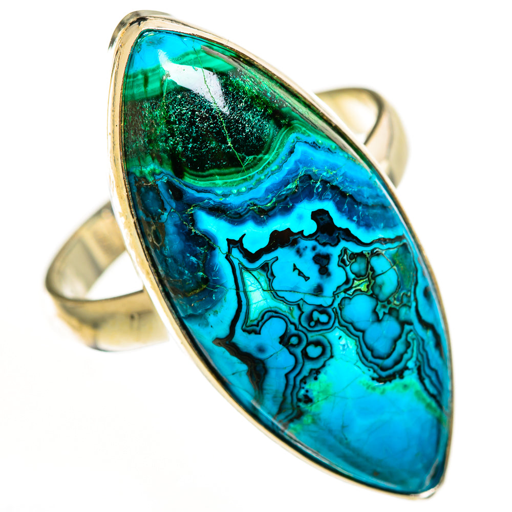 Malachite In Chrysocolla Rings handcrafted by Ana Silver Co - RING112437 - Photo 2