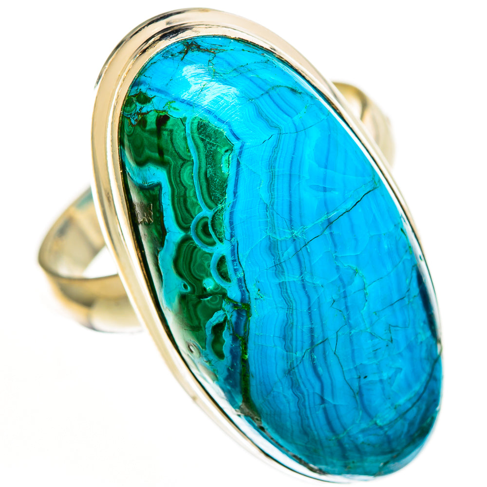 Malachite In Chrysocolla Rings handcrafted by Ana Silver Co - RING112438 - Photo 2