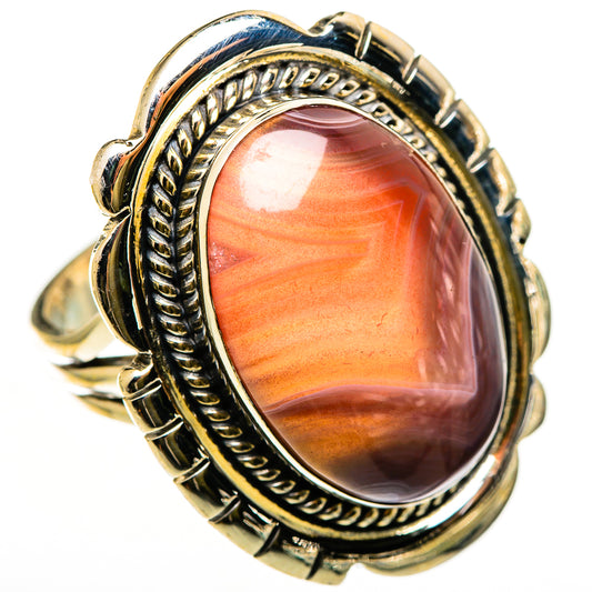 Red Botswana Agate Rings handcrafted by Ana Silver Co - RING112459 - Photo 2