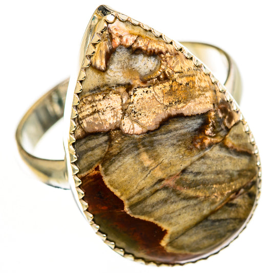 Mushroom Rhyolite Rings handcrafted by Ana Silver Co - RING112460 - Photo 2
