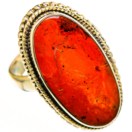 Red Jasper Rings handcrafted by Ana Silver Co - RING112461 - Photo 2