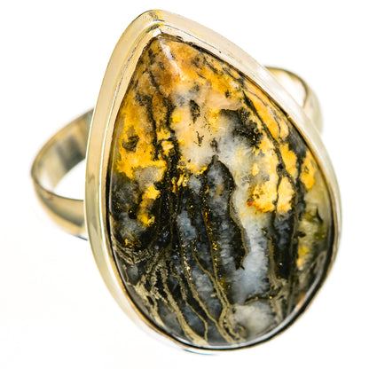 Pyrite Agate Rings handcrafted by Ana Silver Co - RING112476 - Photo 2