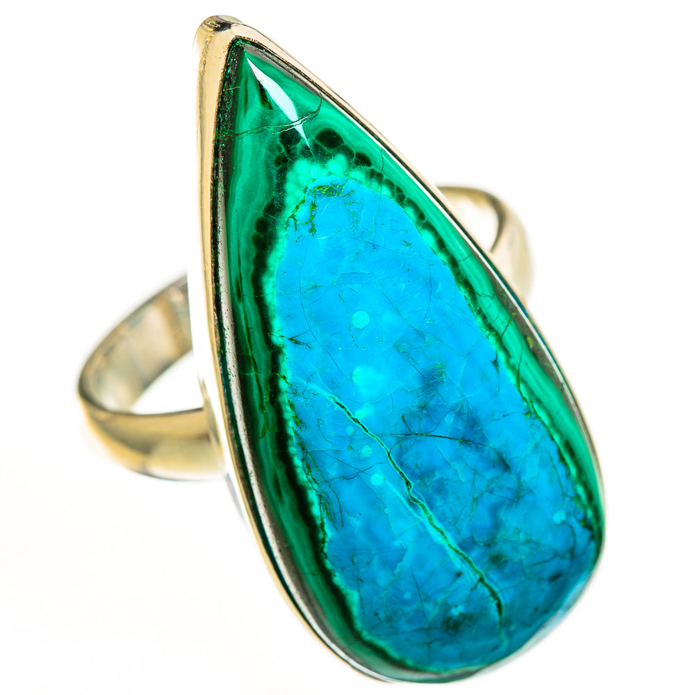 Malachite In Chrysocolla Rings handcrafted by Ana Silver Co - RING112485 - Photo 2