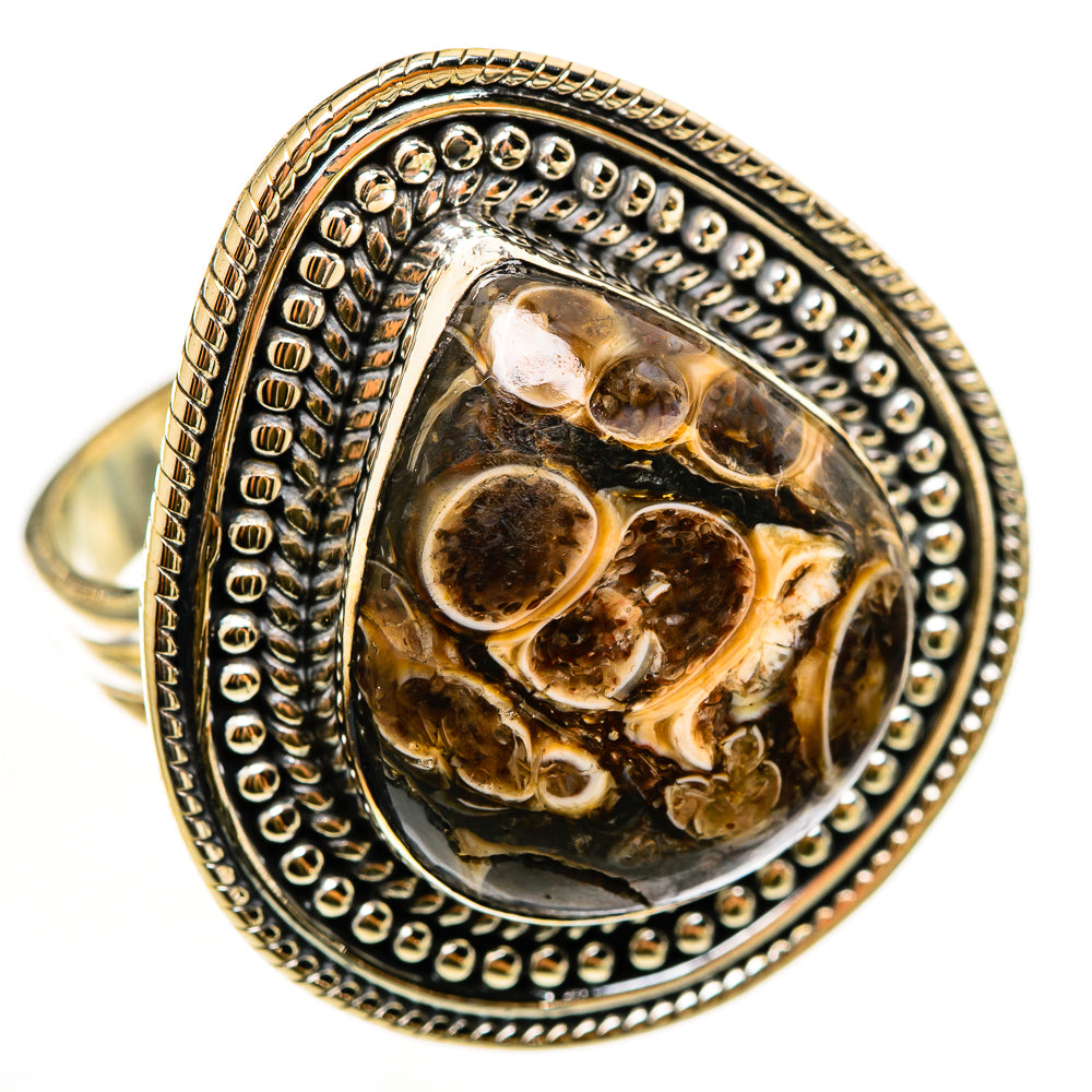Turritella Agate Rings handcrafted by Ana Silver Co - RING112498 - Photo 2