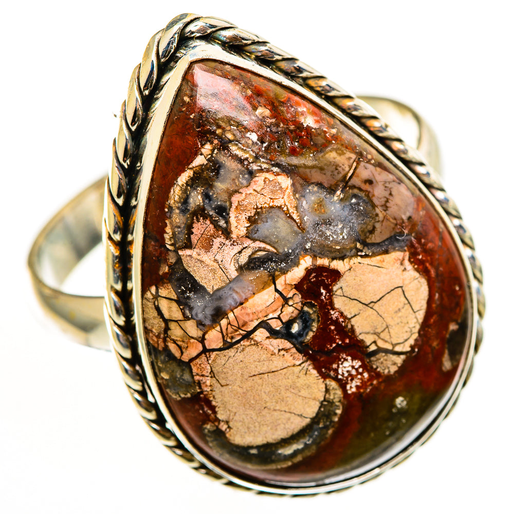 Mushroom Rhyolite Rings handcrafted by Ana Silver Co - RING112504 - Photo 2
