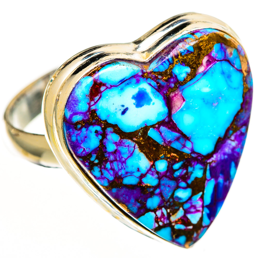 Purple Copper Composite Turquoise Rings handcrafted by Ana Silver Co - RING112513 - Photo 2