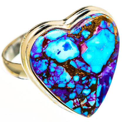 Purple Copper Composite Turquoise Rings handcrafted by Ana Silver Co - RING112513 - Photo 2