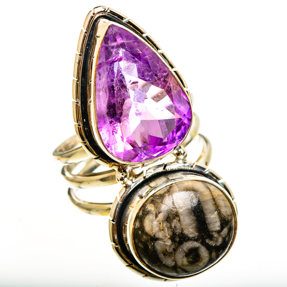 Crinoid Fossil Rings handcrafted by Ana Silver Co - RING112517 - Photo 2