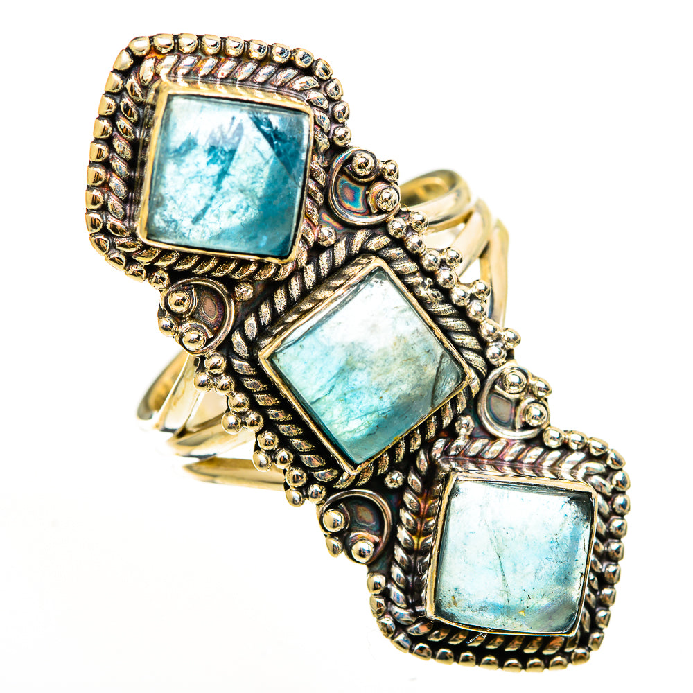 Blue Fluorite Rings handcrafted by Ana Silver Co - RING112523 - Photo 2