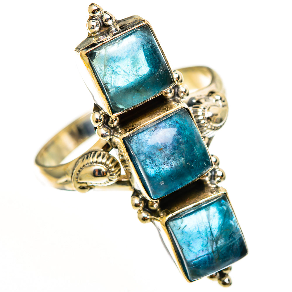 Blue Fluorite Rings handcrafted by Ana Silver Co - RING112527 - Photo 2