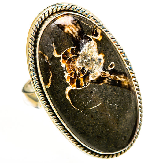 Turritella Agate Rings handcrafted by Ana Silver Co - RING112535 - Photo 2