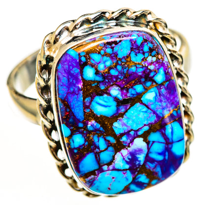 Purple Copper Composite Turquoise Rings handcrafted by Ana Silver Co - RING112545 - Photo 2