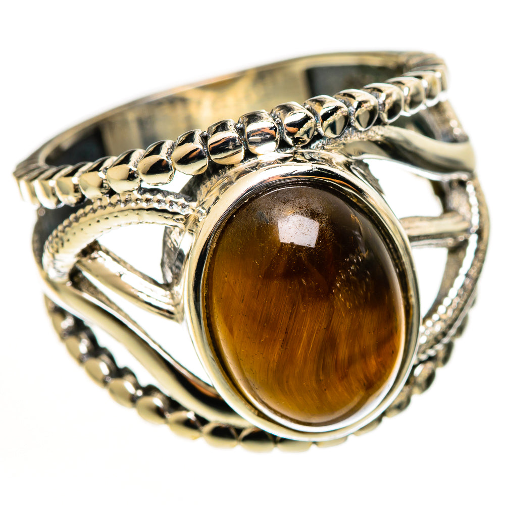 Tiger Eye Rings handcrafted by Ana Silver Co - RING112559 - Photo 2