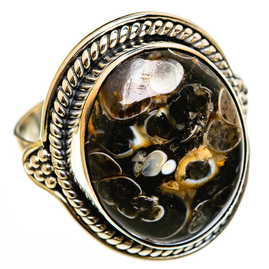 Turritella Agate Rings handcrafted by Ana Silver Co - RING112560 - Photo 2