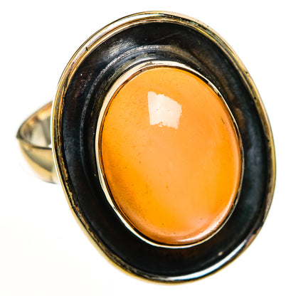 Peach Moonstone Rings handcrafted by Ana Silver Co - RING112562 - Photo 2