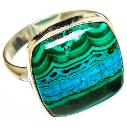 Malachite In Chrysocolla Rings handcrafted by Ana Silver Co - RING112580 - Photo 2