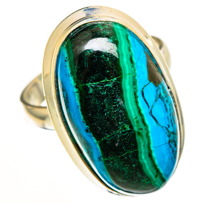 Malachite In Chrysocolla Rings handcrafted by Ana Silver Co - RING112581 - Photo 2