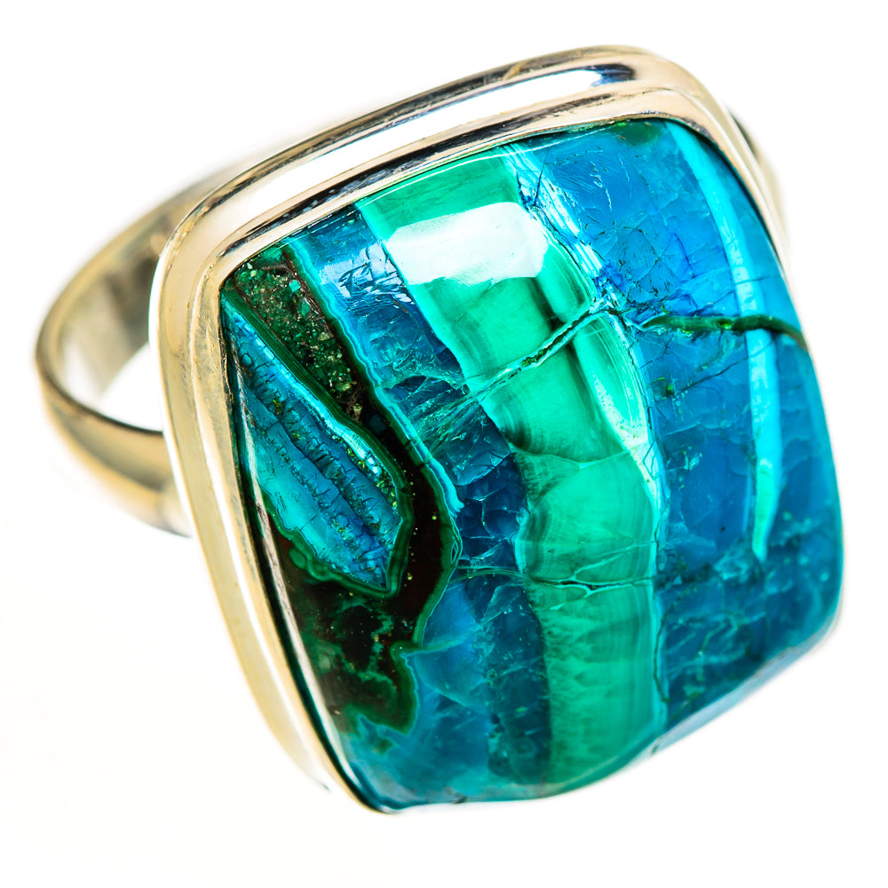 Malachite In Chrysocolla Rings handcrafted by Ana Silver Co - RING112584 - Photo 2