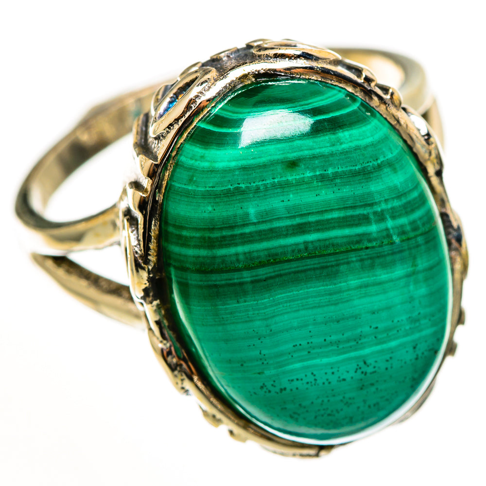 Malachite In Chrysocolla Rings handcrafted by Ana Silver Co - RING112595 - Photo 2