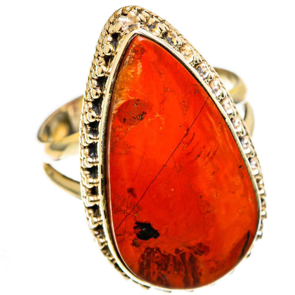 Red Jasper Rings handcrafted by Ana Silver Co - RING112597 - Photo 2