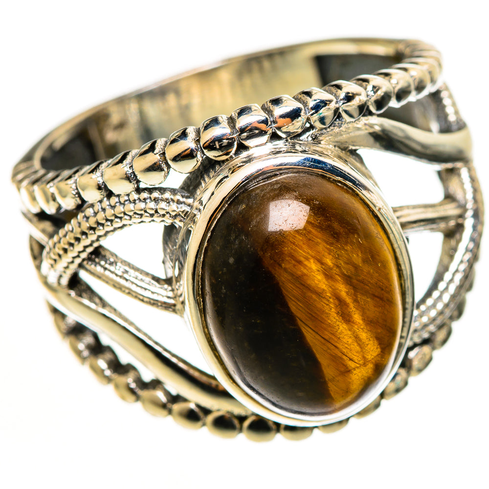 Tiger Eye Rings handcrafted by Ana Silver Co - RING112598 - Photo 2