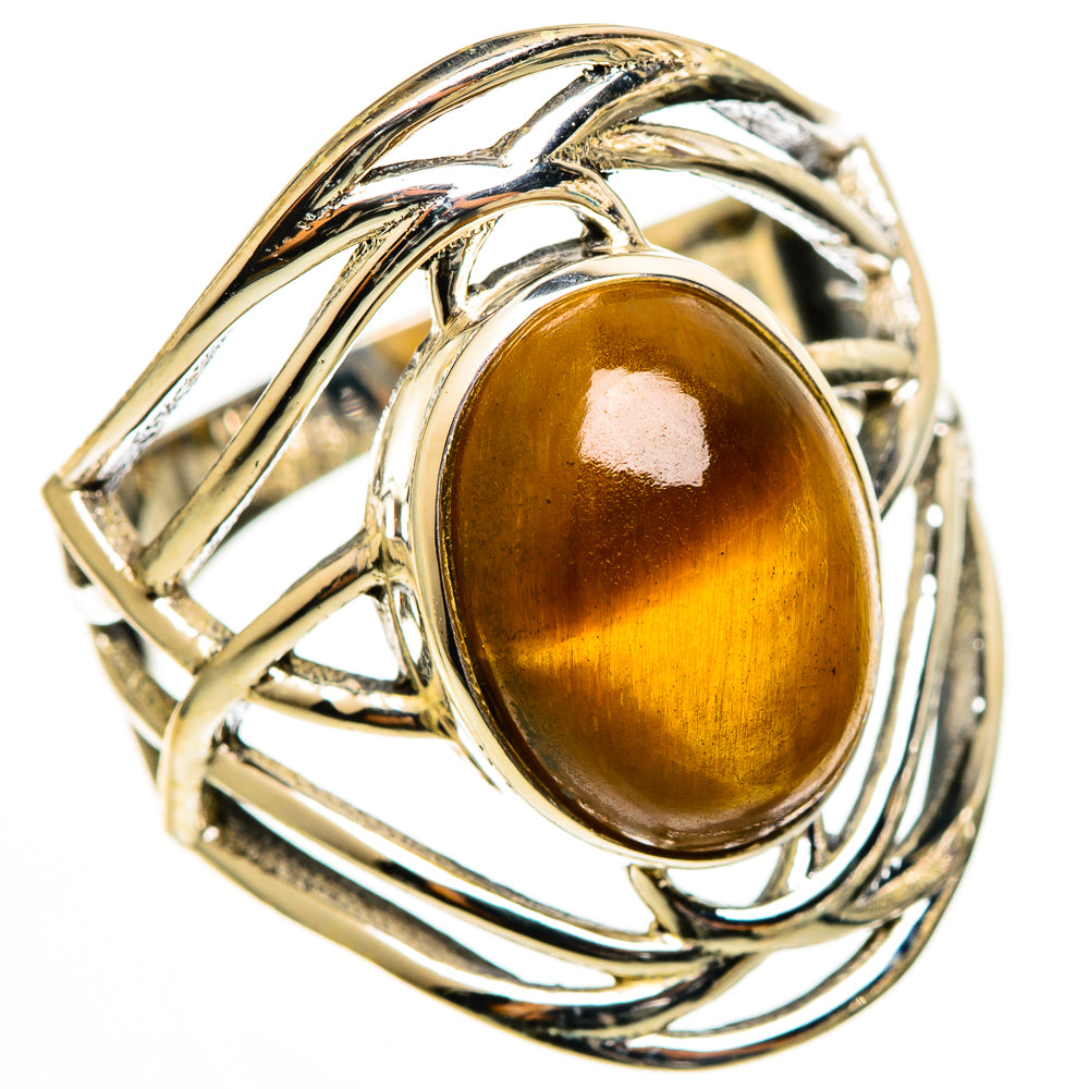Tiger Eye Rings handcrafted by Ana Silver Co - RING112599 - Photo 2