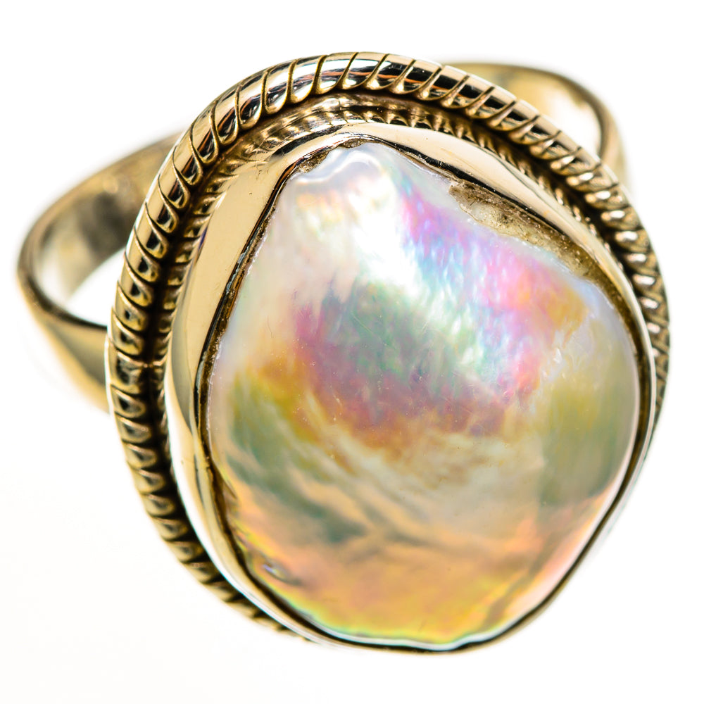 Mother Of Pearl Rings handcrafted by Ana Silver Co - RING112610 - Photo 2