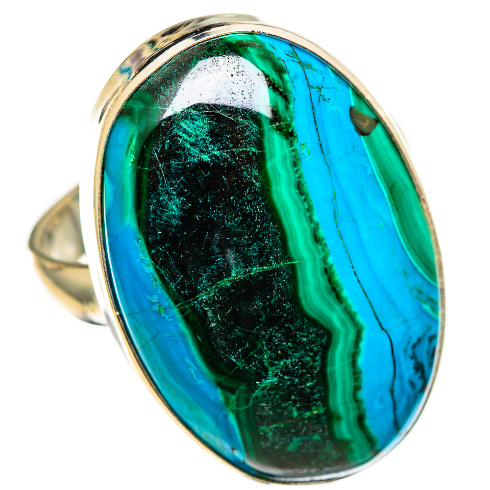 Malachite In Chrysocolla Rings handcrafted by Ana Silver Co - RING112613 - Photo 2