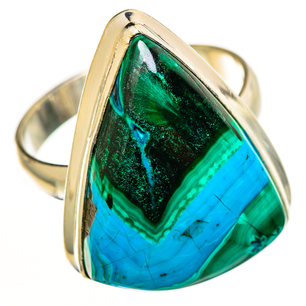 Malachite In Chrysocolla Rings handcrafted by Ana Silver Co - RING112614 - Photo 2