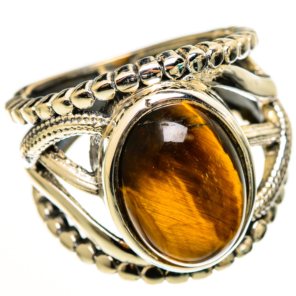 Tiger Eye Rings handcrafted by Ana Silver Co - RING112632 - Photo 2