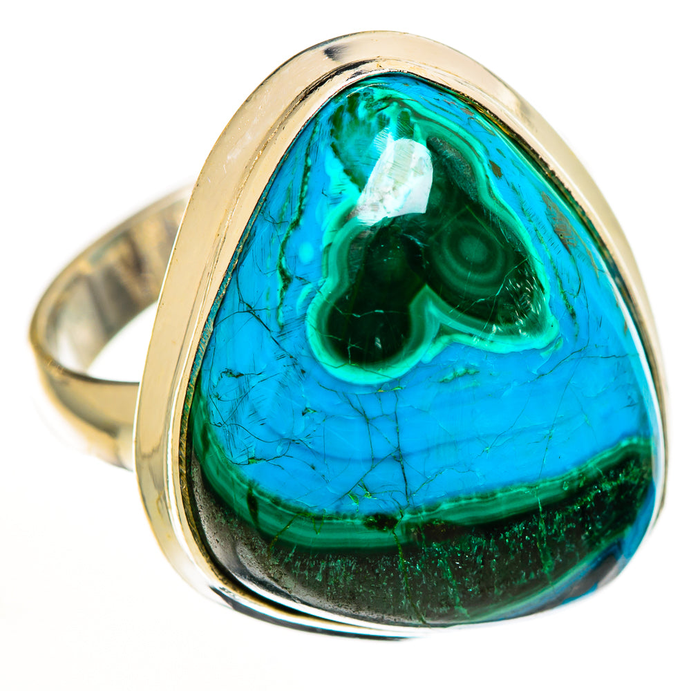 Malachite In Chrysocolla Rings handcrafted by Ana Silver Co - RING112648 - Photo 2