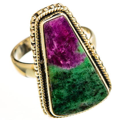 Ruby Zoisite Rings handcrafted by Ana Silver Co - RING112652 - Photo 2