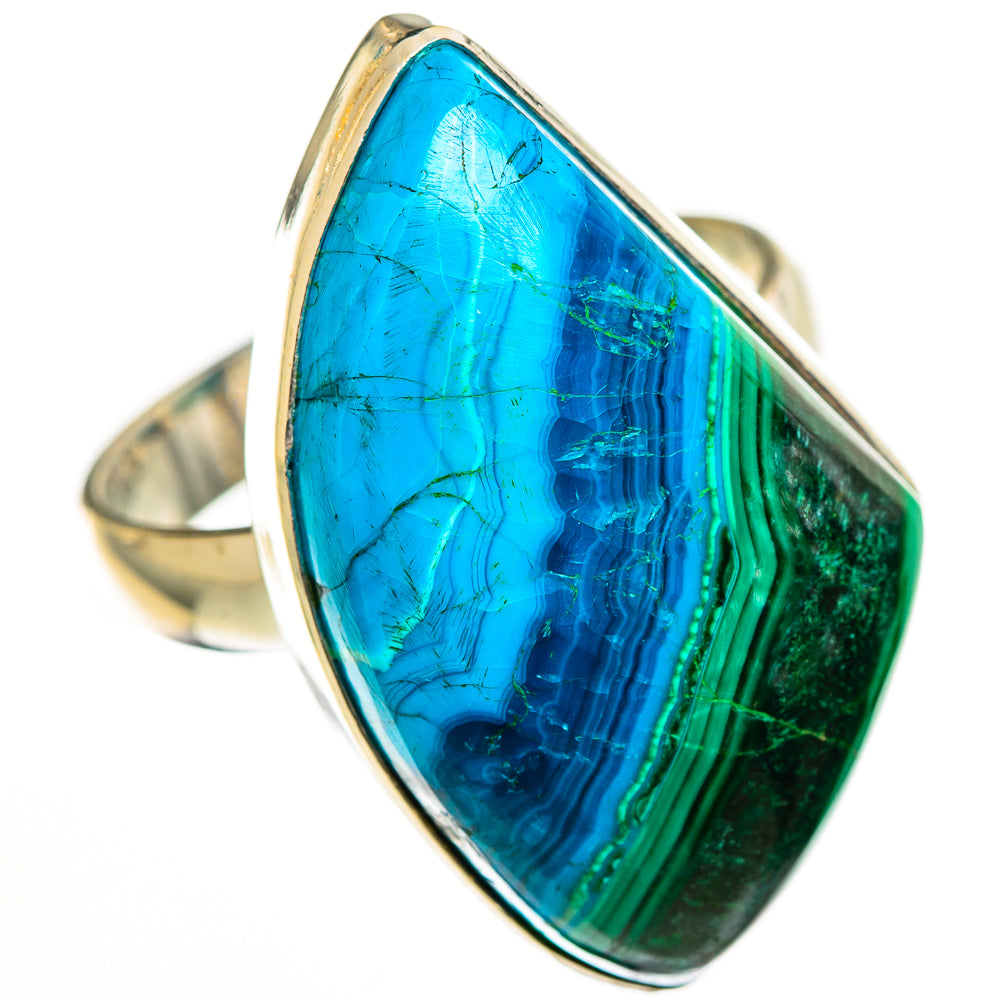 Malachite In Chrysocolla Rings handcrafted by Ana Silver Co - RING112653 - Photo 2