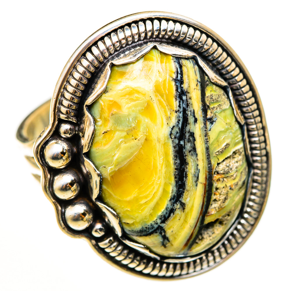 Serpentine Stone Rings handcrafted by Ana Silver Co - RING112663 - Photo 2