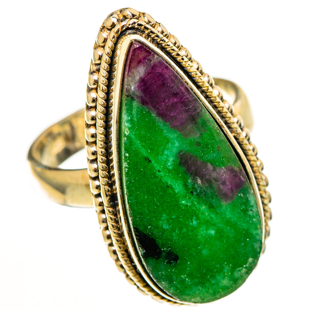 Ruby Zoisite Rings handcrafted by Ana Silver Co - RING112664 - Photo 2