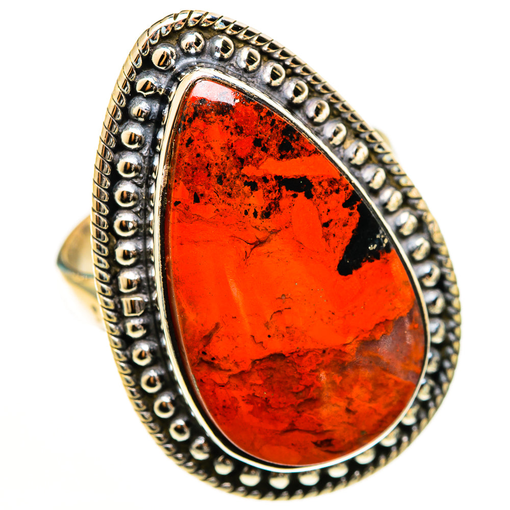 Red Jasper Rings handcrafted by Ana Silver Co - RING112666 - Photo 2