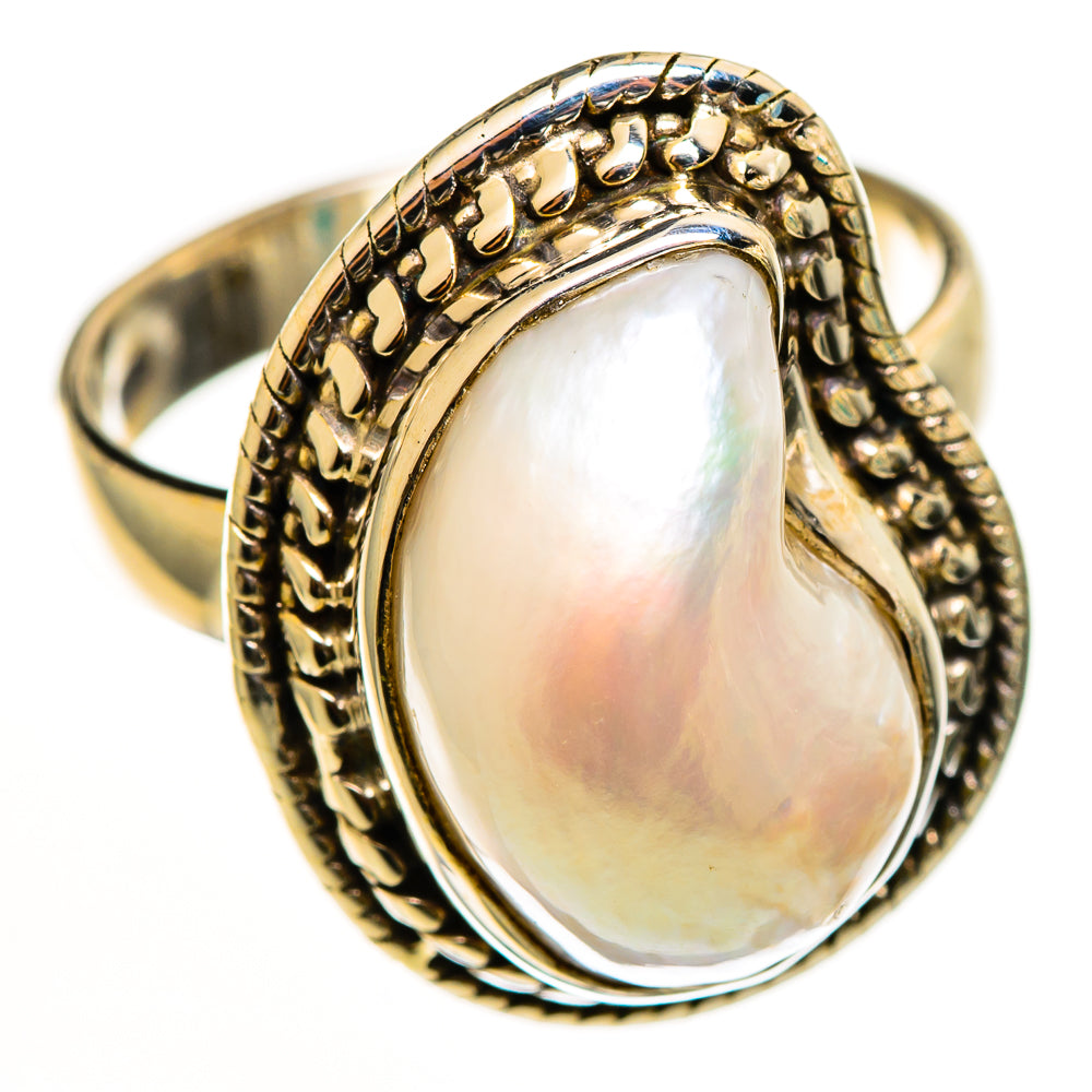 Mother Of Pearl Rings handcrafted by Ana Silver Co - RING112679 - Photo 2