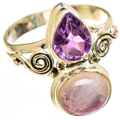 Pink Moonstone Rings handcrafted by Ana Silver Co - RING112683 - Photo 2