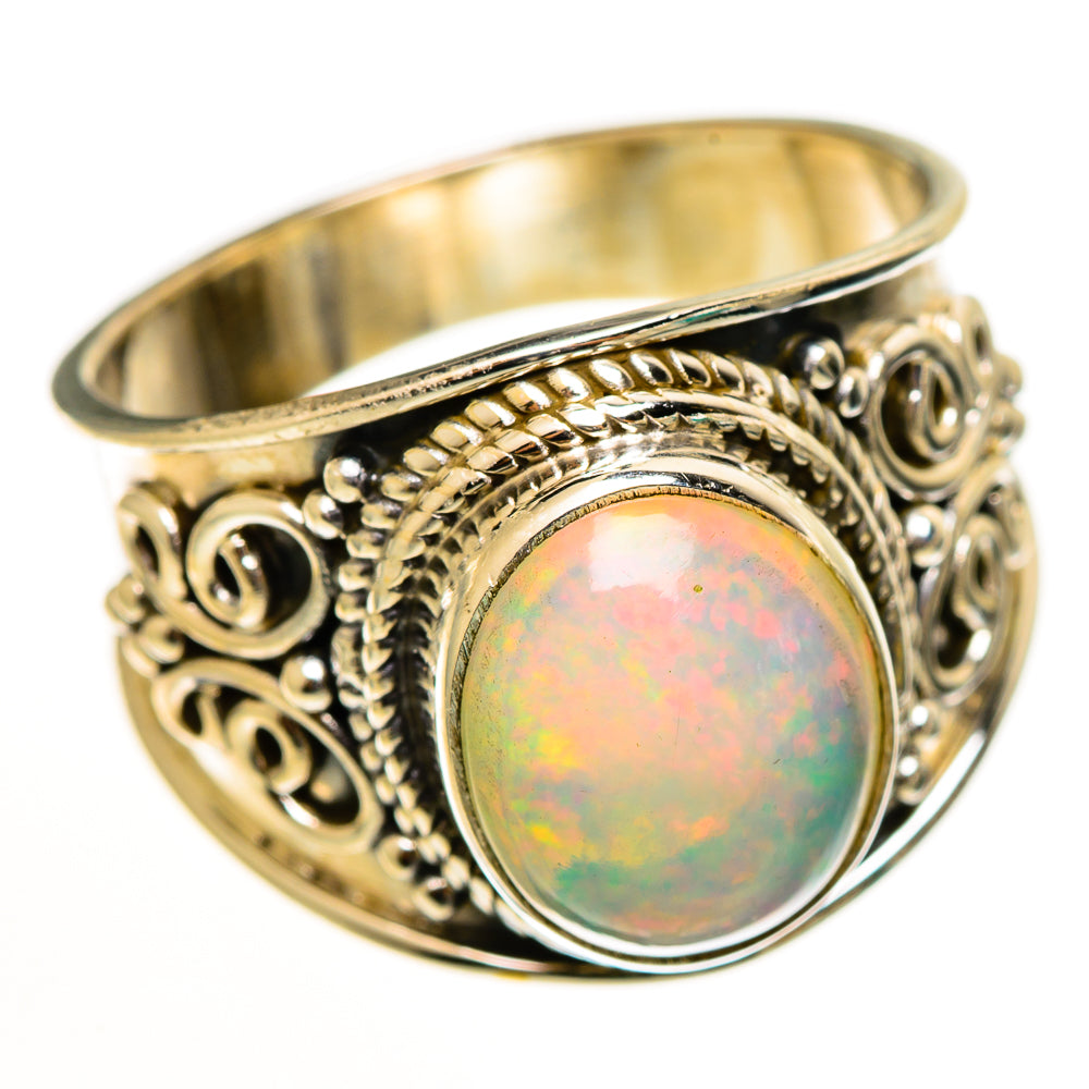 Ethiopian Opal Rings handcrafted by Ana Silver Co - RING112688 - Photo 2