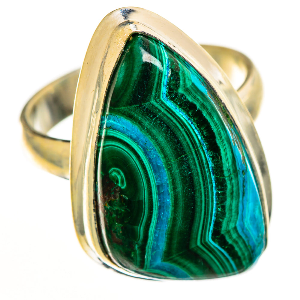 Malachite In Chrysocolla Rings handcrafted by Ana Silver Co - RING112697 - Photo 2