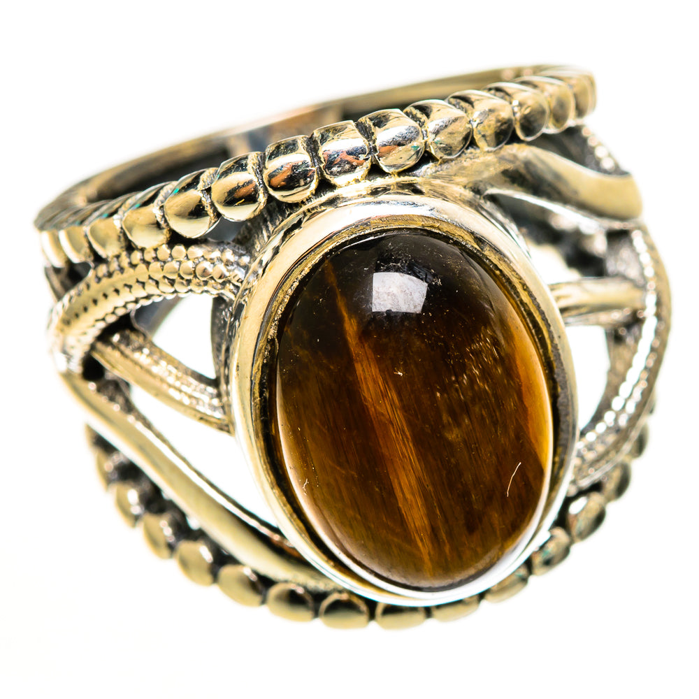 Tiger Eye Rings handcrafted by Ana Silver Co - RING112698 - Photo 2