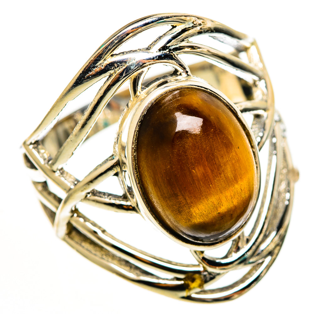 Tiger Eye Rings handcrafted by Ana Silver Co - RING112700 - Photo 2