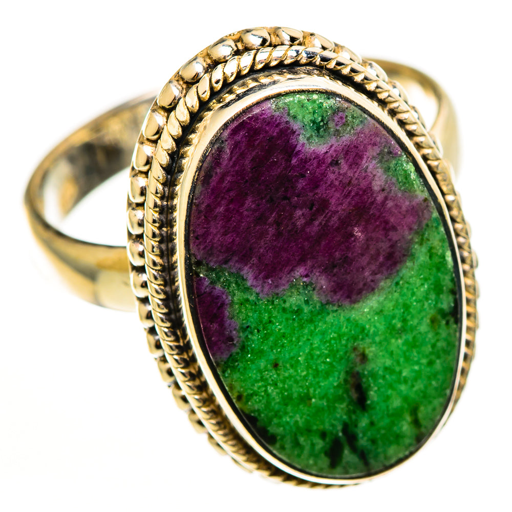 Ruby Zoisite Rings handcrafted by Ana Silver Co - RING112716 - Photo 2