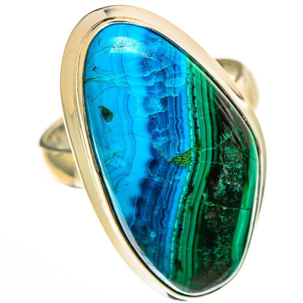 Malachite In Chrysocolla Rings handcrafted by Ana Silver Co - RING112719 - Photo 2