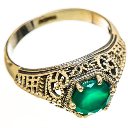Green Onyx Rings handcrafted by Ana Silver Co - RING112730 - Photo 2