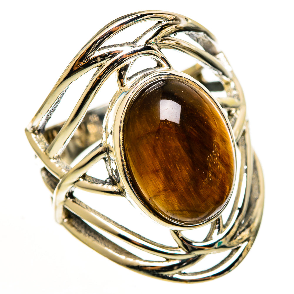Tiger Eye Rings handcrafted by Ana Silver Co - RING112731 - Photo 2